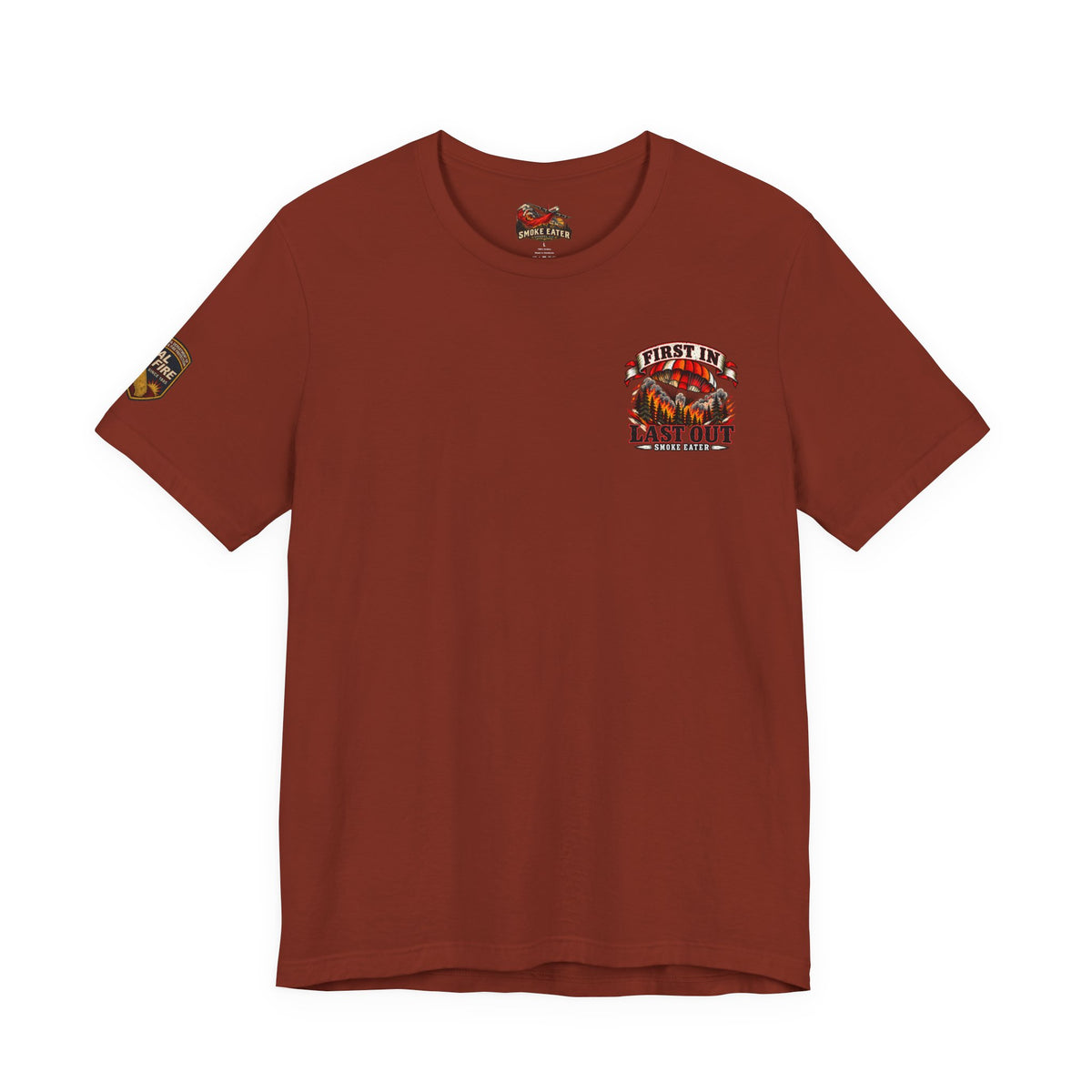 Copy of Skull Firefighter Graphic Tee | CAL FIRE Plane, Wildfire Smoke