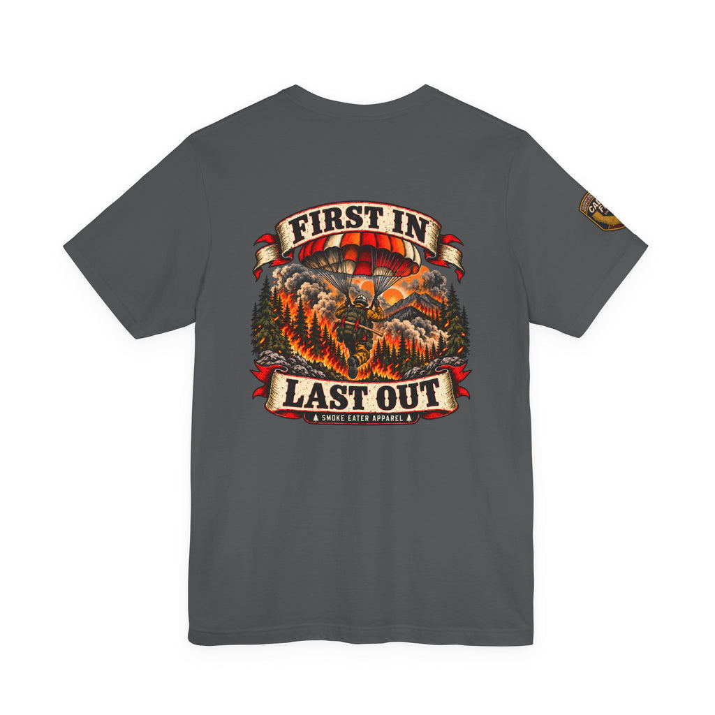 Copy of Skull Firefighter Graphic Tee | CAL FIRE Plane, Wildfire Smoke