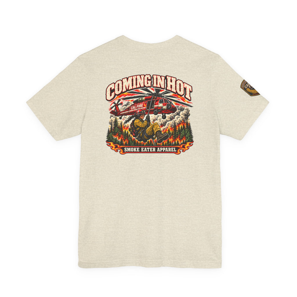 Coming in Hot – Female Helicopter Wildland Firefighter T-Shirt