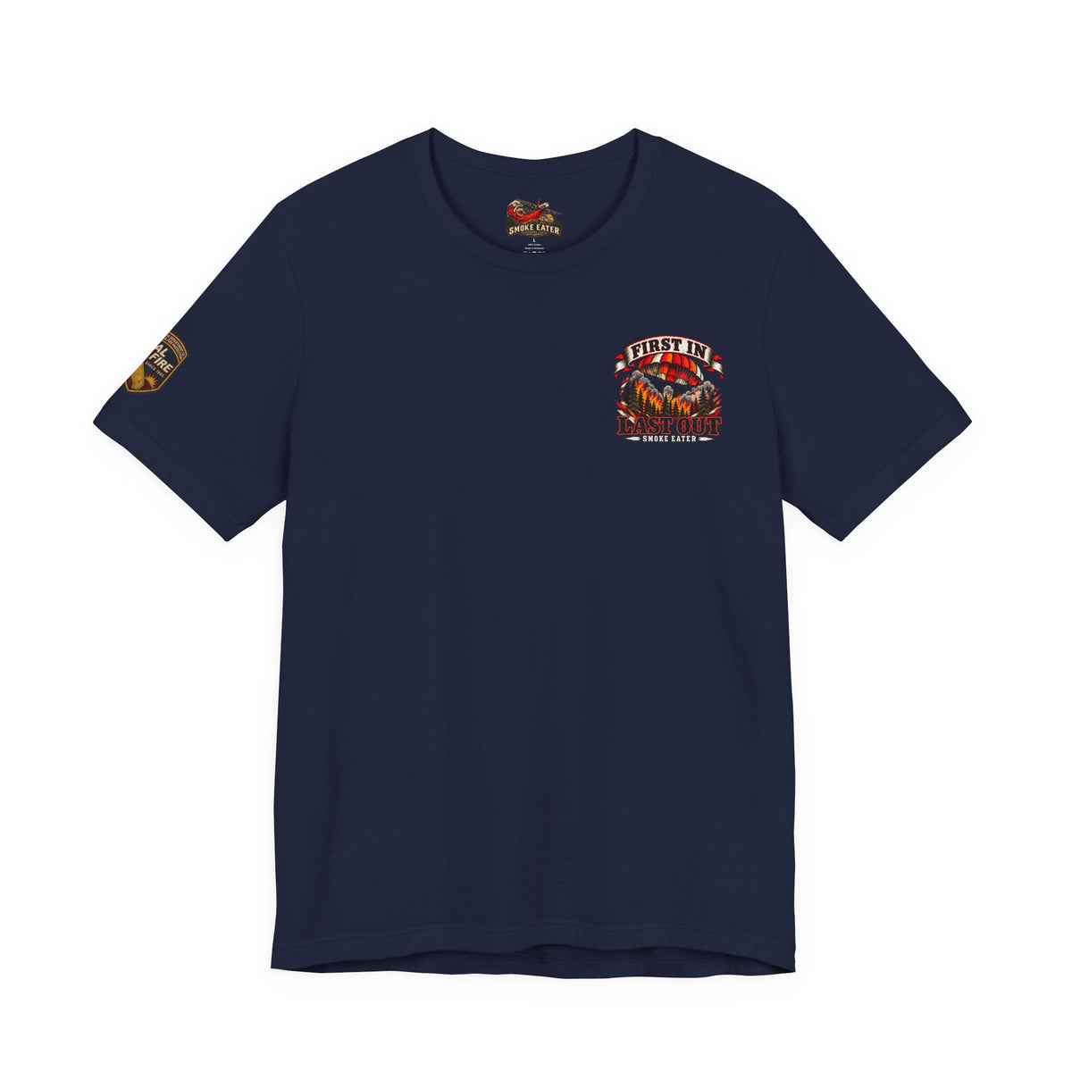 Skull Firefighter Graphic Tee | CAL FIRE Plane, Wildfire Smoke