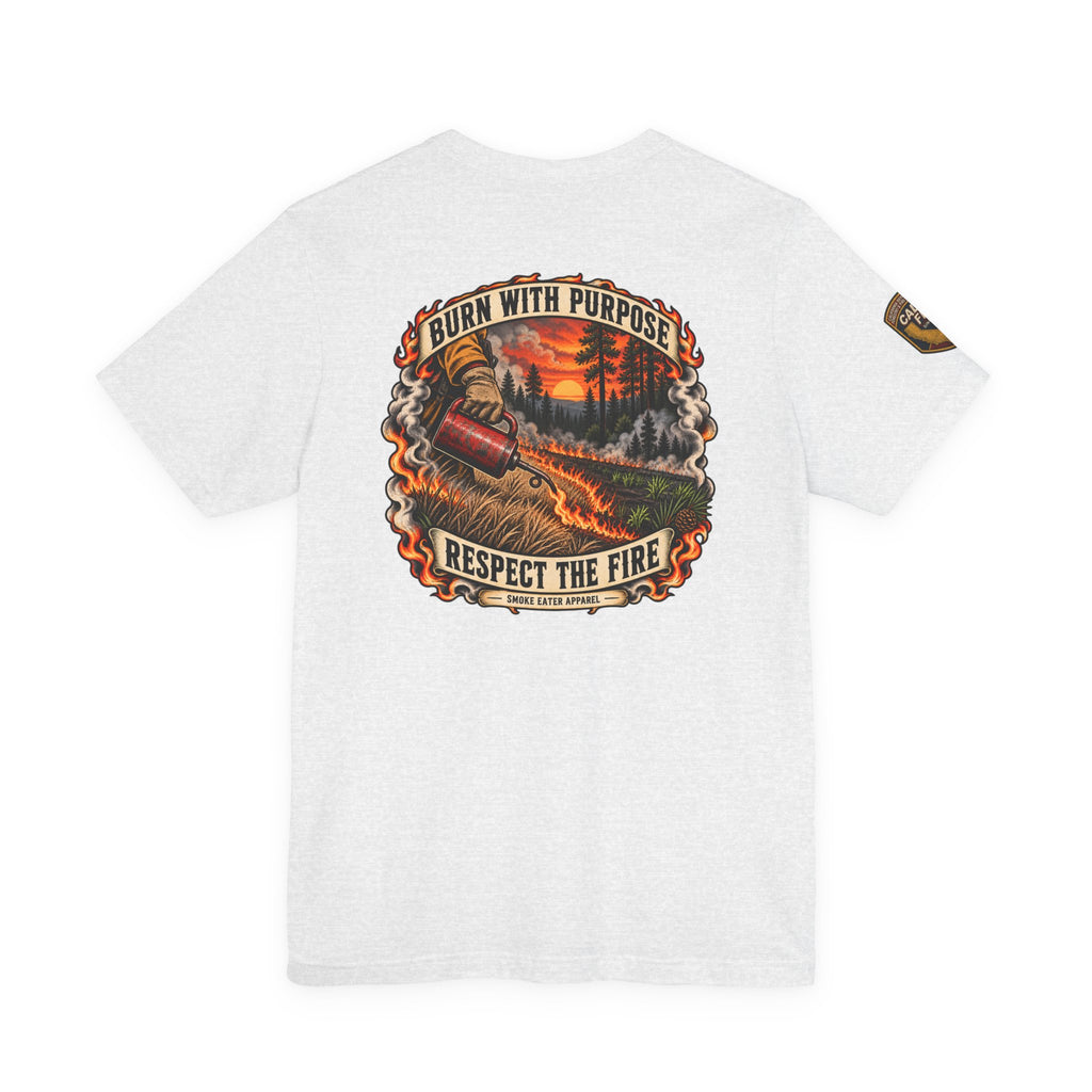 Skull Firefighter Graphic Tee | CAL FIRE Plane, Wildfire Smoke