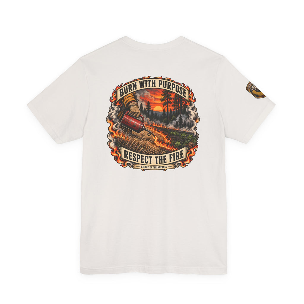 Skull Firefighter Graphic Tee | CAL FIRE Plane, Wildfire Smoke