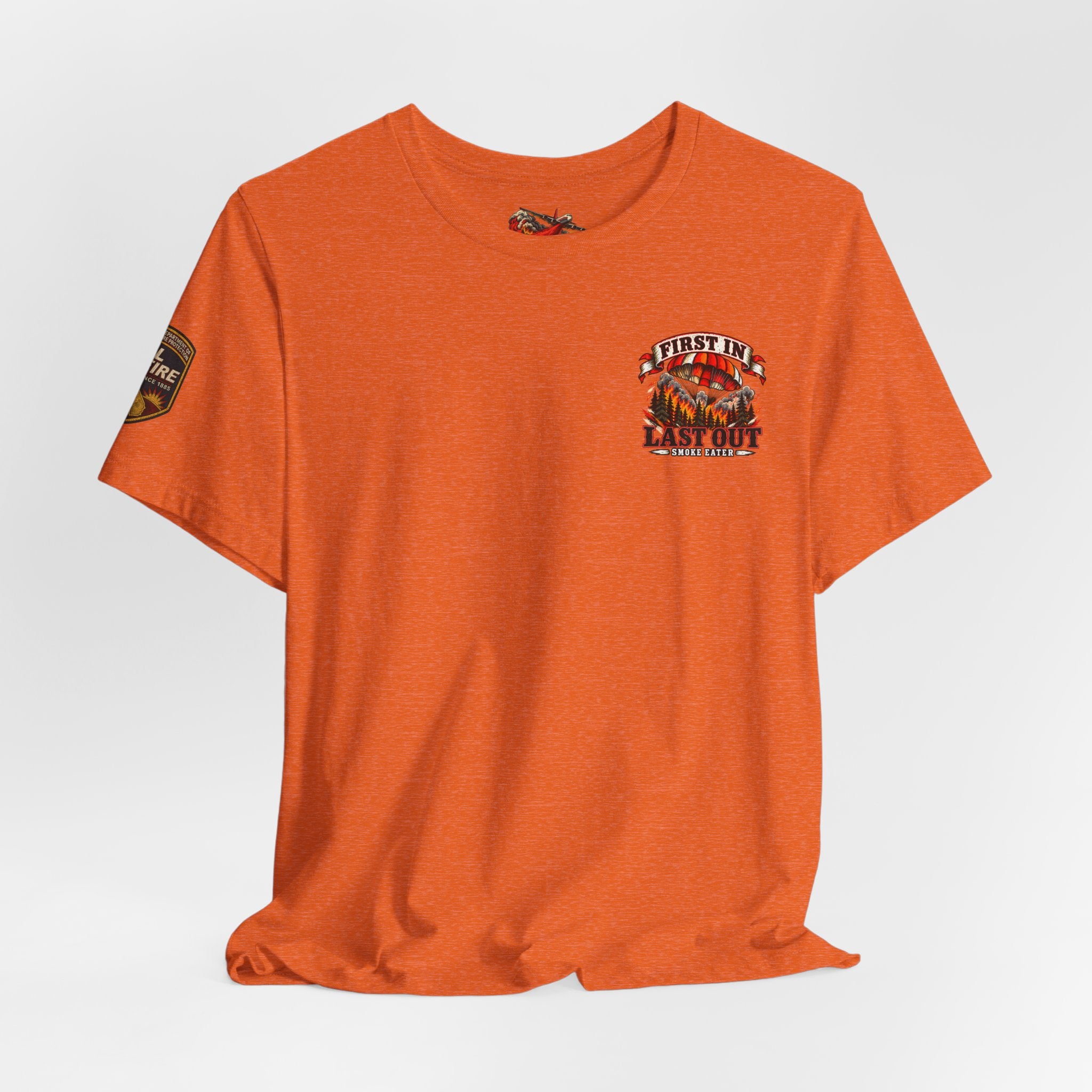Copy of Skull Firefighter Graphic Tee | CAL FIRE Plane, Wildfire Smoke