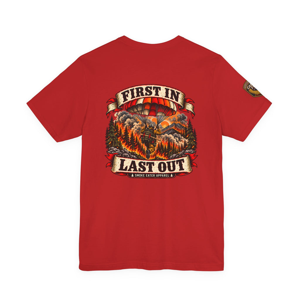 Copy of Skull Firefighter Graphic Tee | CAL FIRE Plane, Wildfire Smoke