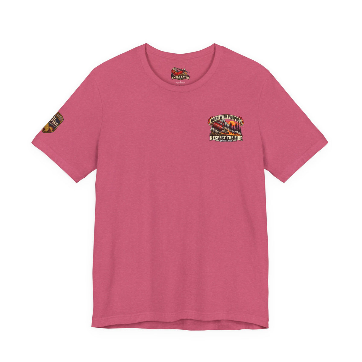 Copy of Skull Firefighter Graphic Tee | CAL FIRE Plane, Wildfire Smoke