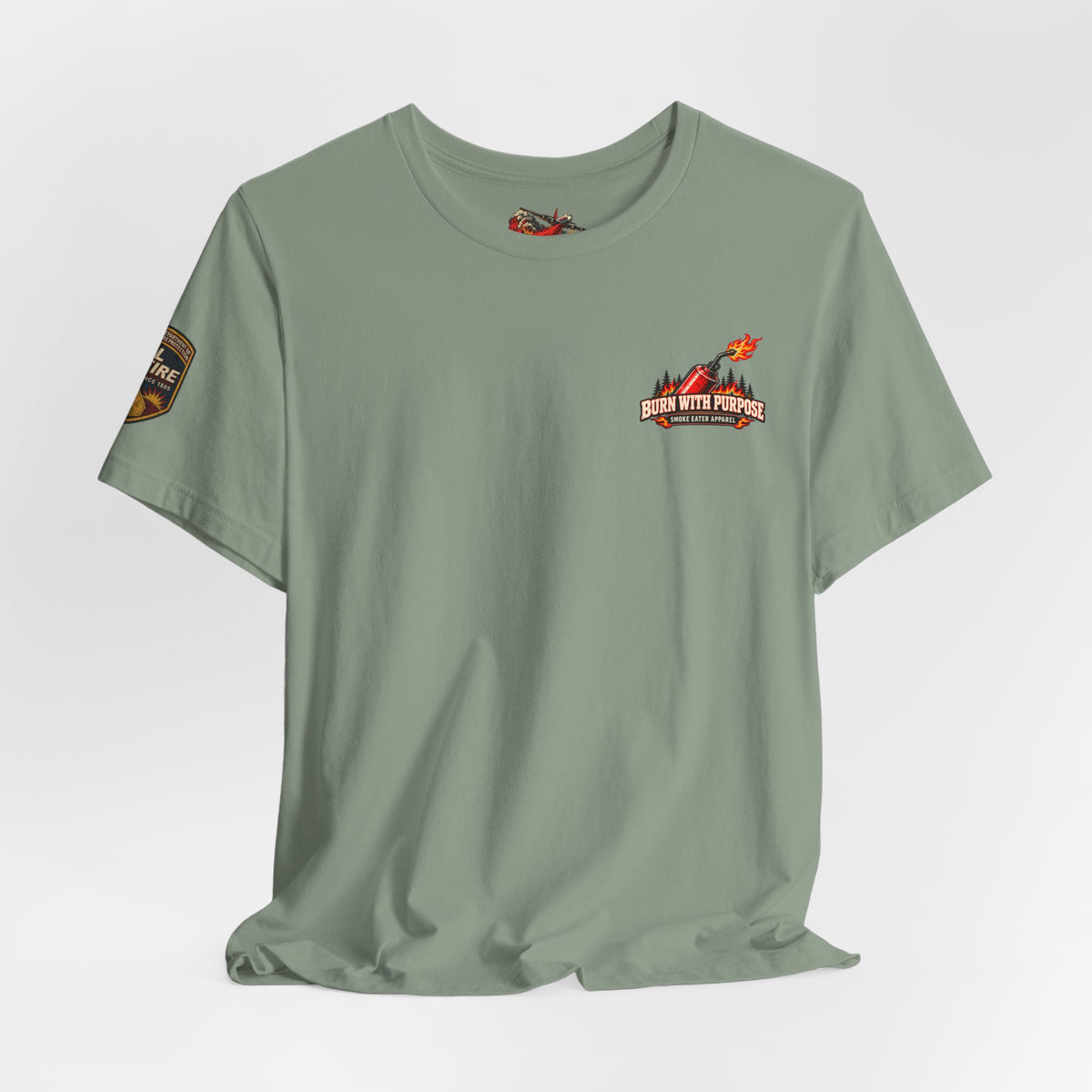 Burn With Purpose – Female Prescribed Burn Firefighter T-Shirt