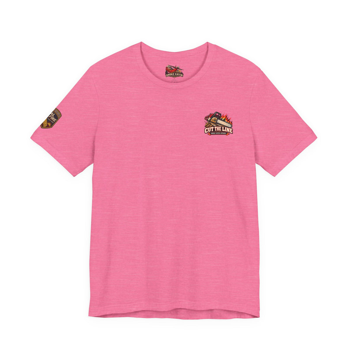 Cut the Line – Female Wildland Firefighter Chainsaw T-Shirt