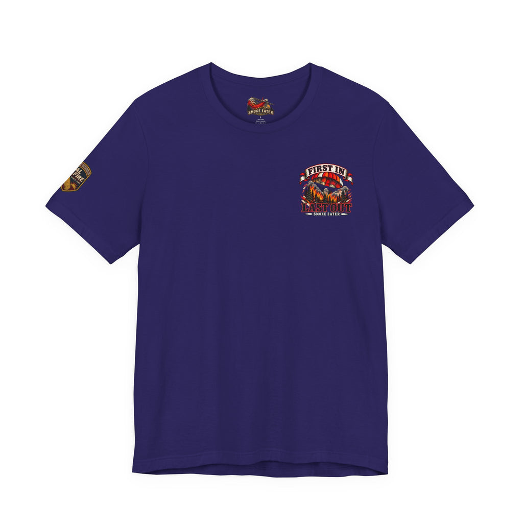 Skull Firefighter Graphic Tee | CAL FIRE Plane, Wildfire Smoke