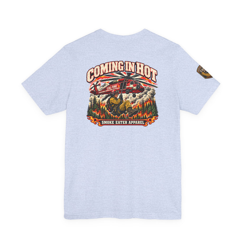 Coming in Hot – Female Helicopter Wildland Firefighter T-Shirt