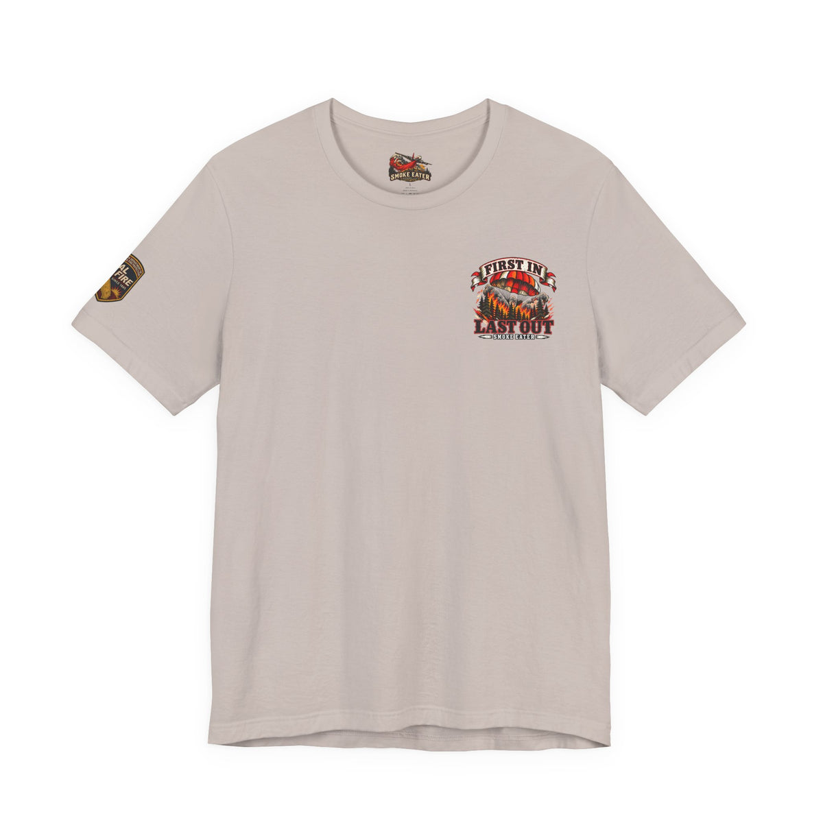 Skull Firefighter Graphic Tee | CAL FIRE Plane, Wildfire Smoke