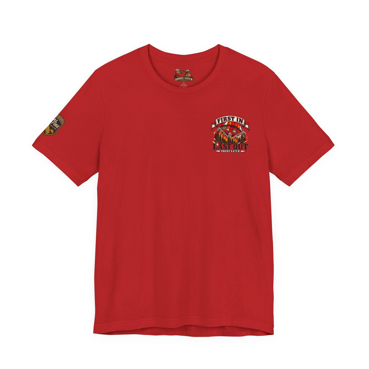 Copy of Skull Firefighter Graphic Tee | CAL FIRE Plane, Wildfire Smoke