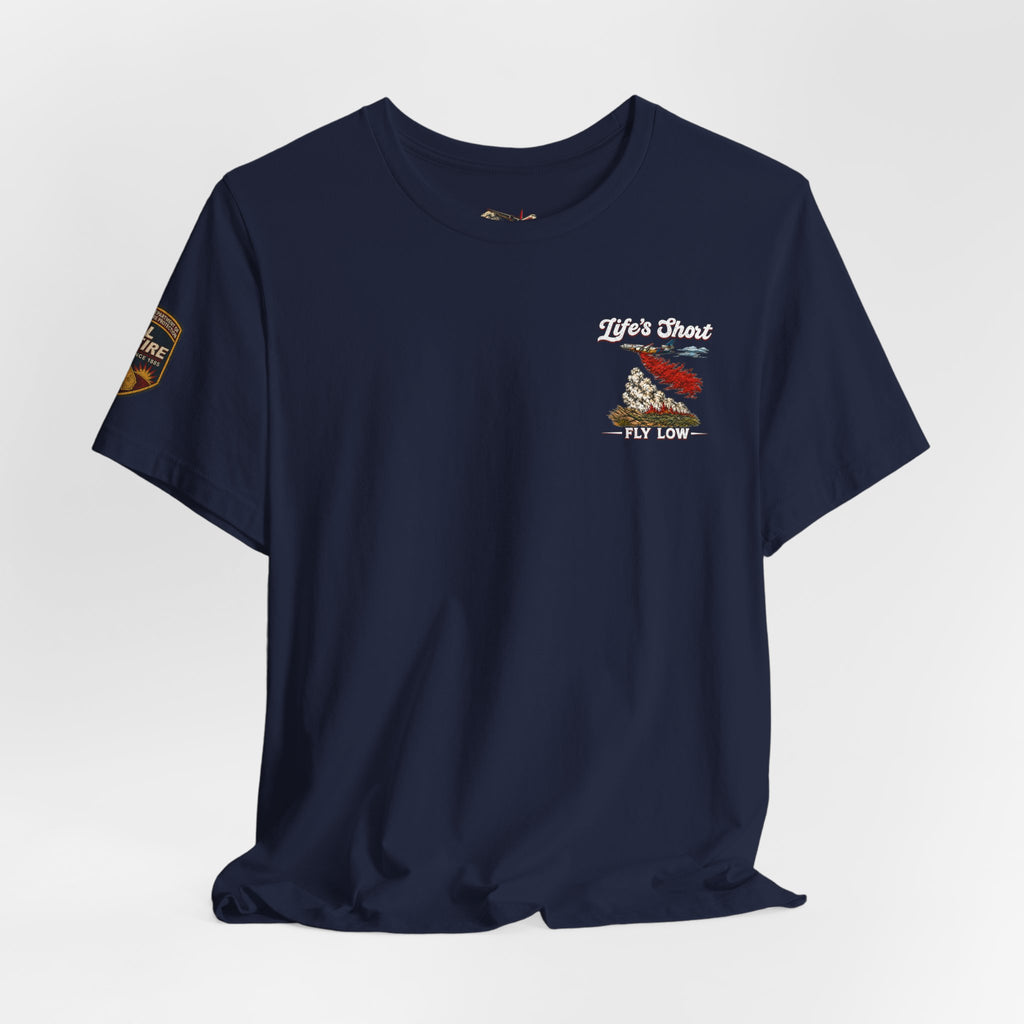 Skull Firefighter Graphic Tee | CAL FIRE Plane, Wildfire Smoke