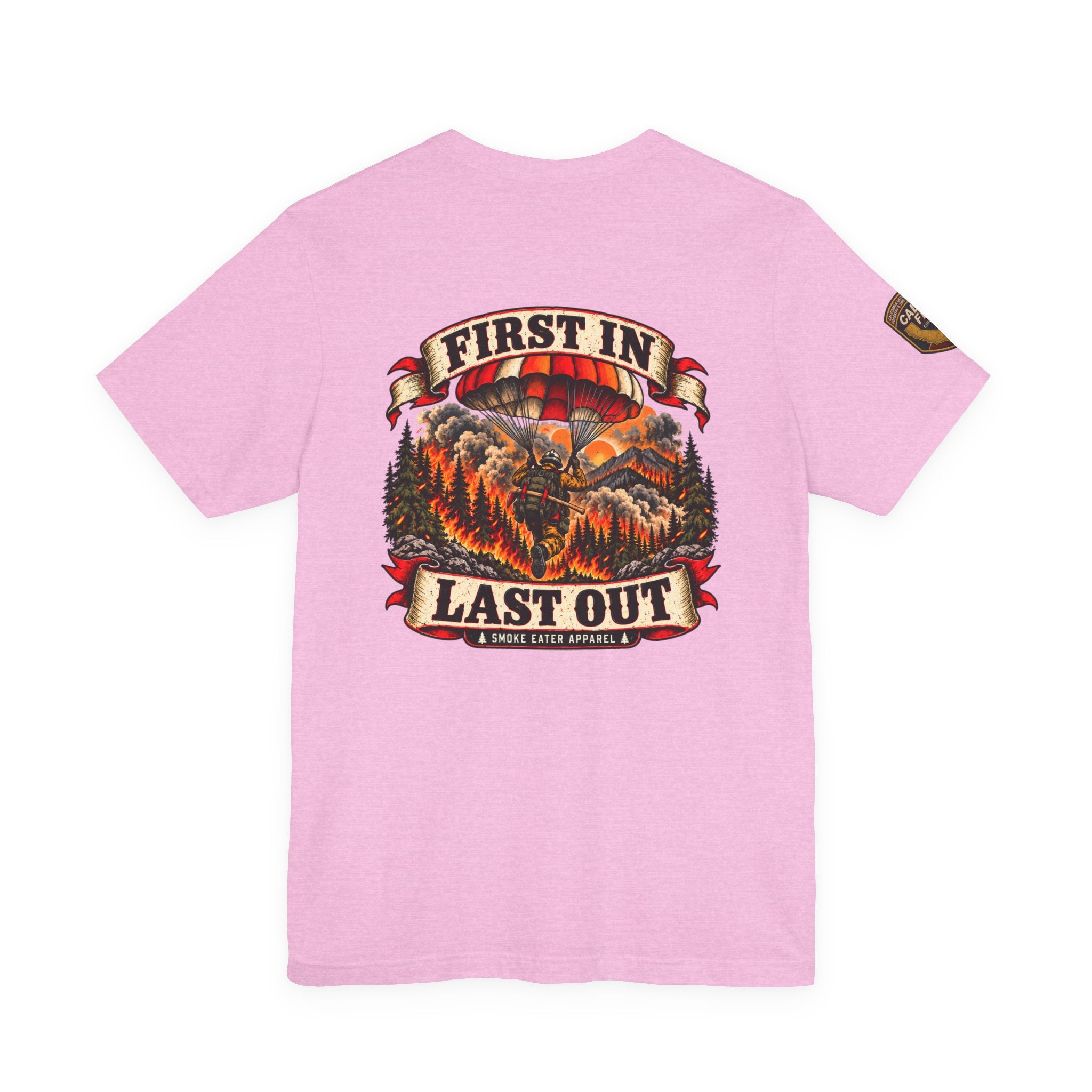 Copy of Skull Firefighter Graphic Tee | CAL FIRE Plane, Wildfire Smoke